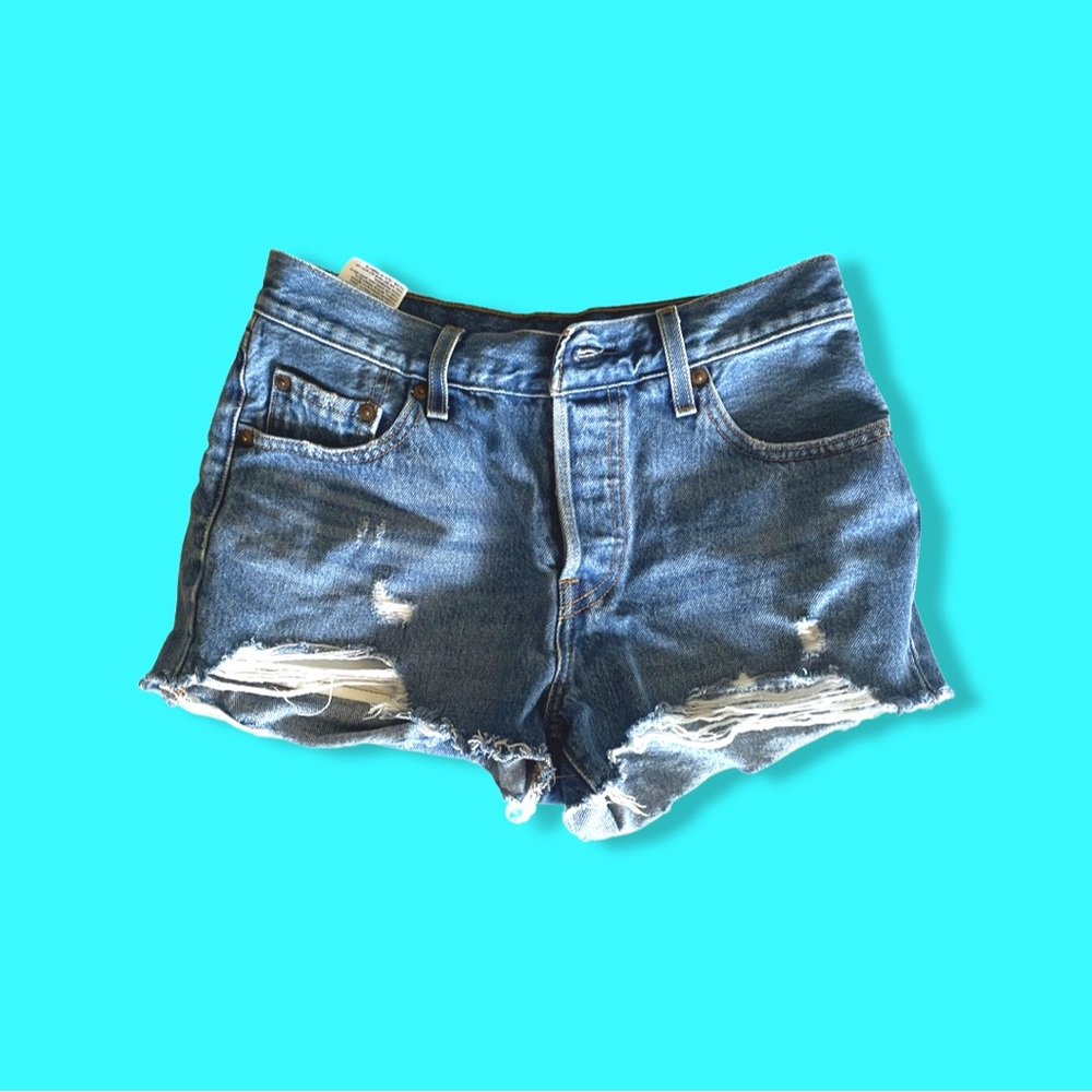 Levi’s 501 denim button down shorts